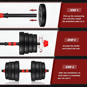 Adjustable Dumbbells & Barbell Set – Total Weight 30 KG
طقم دامبلز وبار قابل للتعديل – وزن إجمالي 30 كيلو