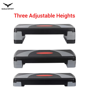 ستيب رياضي كبير الحجم قابل لتعديل الارتفاع – 3 مستويات
Aerobic Step Platform – Adjustable Fitness Stepper (Large Size)
