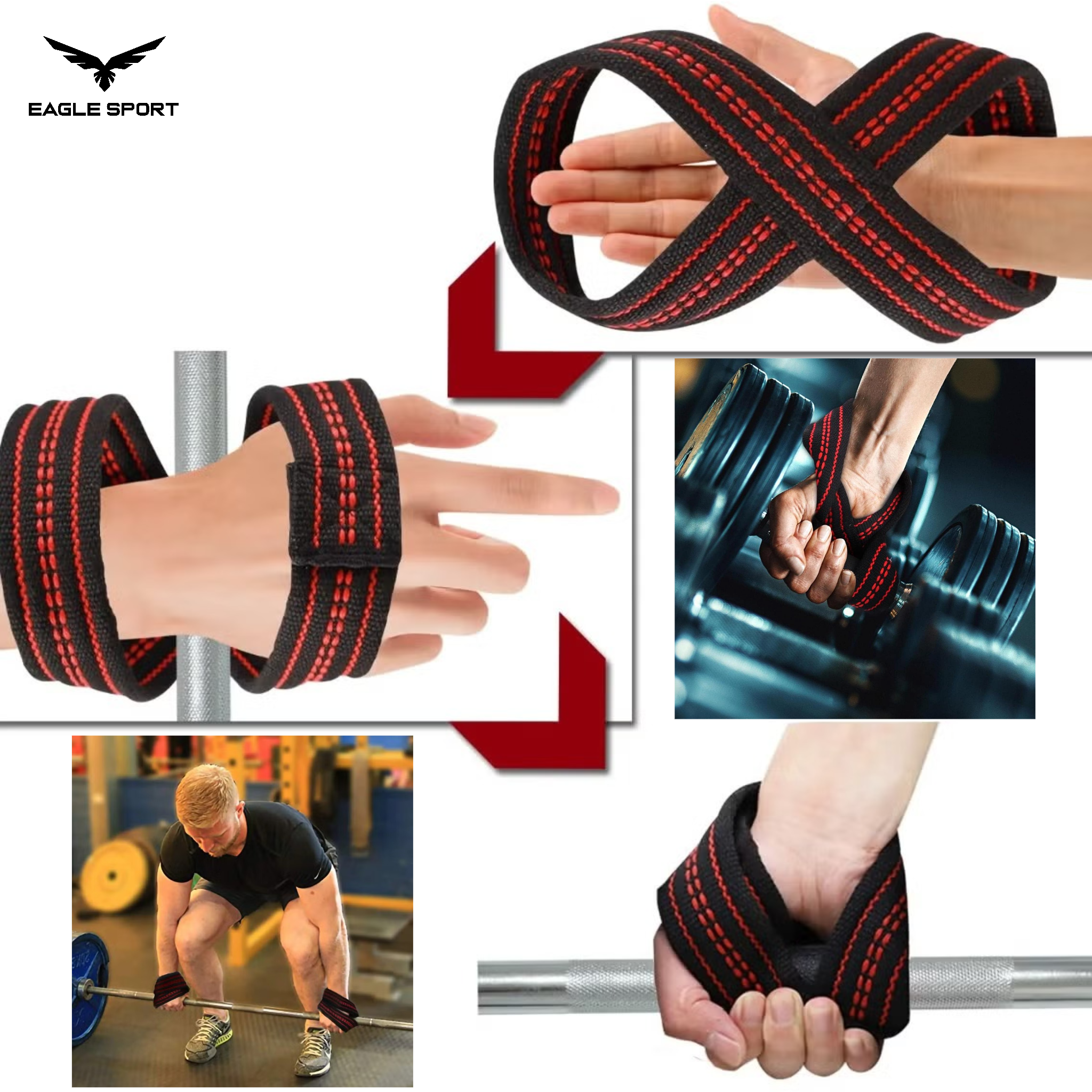 Figure 8 Weight Lifting Straps – High Quality
أحزمة رفع الأثقال شكل رقم 8 – جودة عالية