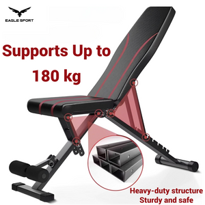 بنش تمارين منزلي متعدد الوضعيات قابل للطي وتحمّل حتى 180 كغ
Foldable Adjustable Home Workout Bench – Supports Up to 180 kg