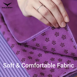 Non-Slip Yoga Towel (Mat Cover) with Mesh Carry Bag
منشفة يوغا (غطاء فرشة اليوغا) مانعة للانزلاق مع حقيبة حمل