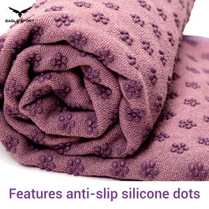 Non-Slip Yoga Towel (Mat Cover) with Mesh Carry Bag
منشفة يوغا (غطاء فرشة اليوغا) مانعة للانزلاق مع حقيبة حمل