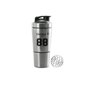 شيكر احترافي ستانلس ستيل – سعة 591 مل + حافظة 200 مل
Pro Stainless Steel Shaker – 591ml + 200ml Storage