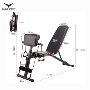 Professional Adjustable Multi-Function Workout Bench with Resistance Bands – Supports up to 200 kg
بنش تمارين احترافي متعدد الوظائف قابل للتعديل مع حبال مقاومة – تحمّل حتى 200 كيلو
