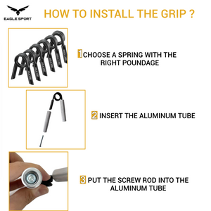 مقبض يد ستيل (هاند جريب) احترافي – 7 مستويات مقاومة (من 50 باوند حتى 350 باوند)
Professional Steel Hand Grip – 7 Resistance Levels (50LB to 350LB)