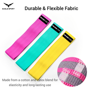Redge Fit Fabric Resistance Bands – 3 Levels – Vibrant Colors with Carrying Bag
أشرطة المقاومة القماشية (Redge Fit) – 3 مستويات مقاومة – ألوان مميزة مع حقيبة حمل