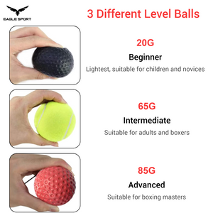 Reflex Boxing Ball – 3 Levels to Improve Punch Speed, Accuracy & Reaction
كرة ملاكمة ريفلكس المنعكسة – 3 مستويات لتطوير سرعة ودقة اللكمة ورد الفعل