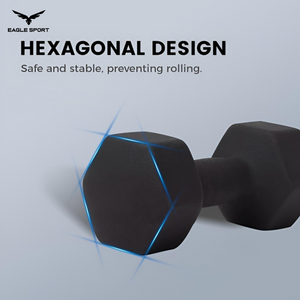 دمبلز حديد سداسي مغطى بالمطاط – 1 كيلو (قطعة واحدة)
Rubber Coated Hex Dumbbell – 1 kg (Single Piece)