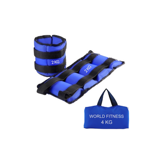 ثقلات رمل للقدمين واليدين – طقم 4 كيلو مكون من قطعتين (2 كيلو + 2 كيلو) مع حقيبة
Sand Weights for Hands & Feet – 4 kg Set (2 × 2 kg) with Carry Bag