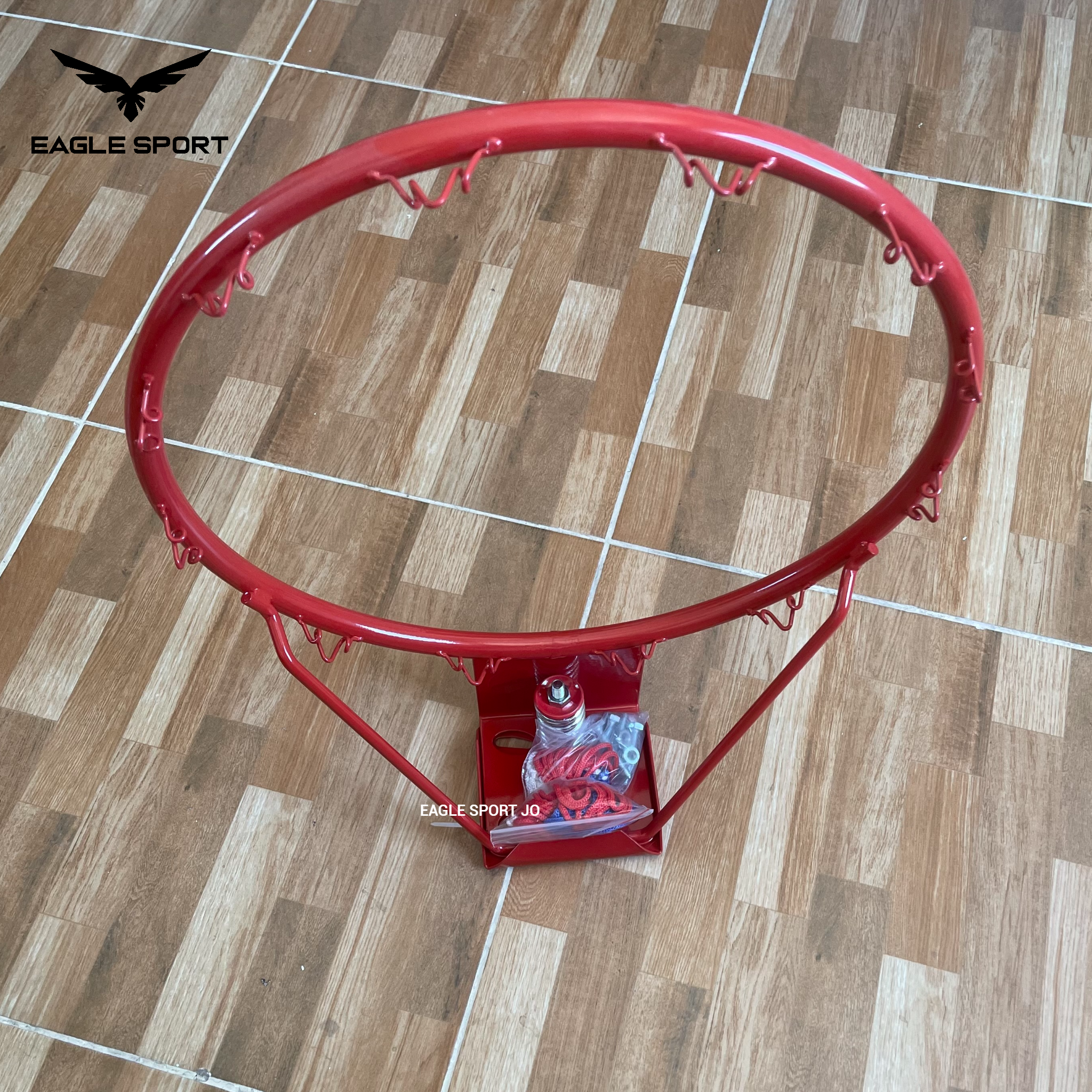 Spring-Loaded Basketball Rim with Net
طوق كرة سلة زنبركي مع شبكة