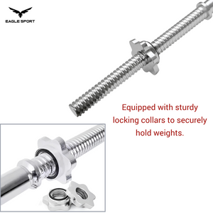 Straight Chrome Barbell 180 cm with Spin Lock Collars – Heavy Duty Quality
بار مستقيم كروم بطول 180 سم مع أقفال تثبيت – جودة عالية التحمّل