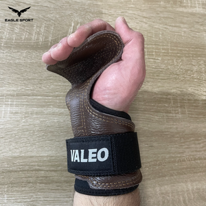 زوج مقابض يد احترافية من جلد البقر الطبيعي مع دعم معصم | VALEO
VALEO Natural Cowhide Leather Hand Grips with Wrist Support – Pair