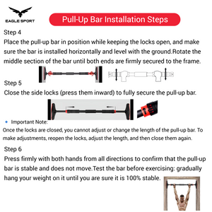 بار عقلة (Pull-Up Bar) – قابل للتعديل 65 إلى 100 سم – تثبيت آمن بدون حفر (لا يحتاج مسامير أو براغي) – بقواعد عريضة
Pull-Up Bar – Adjustable 65 to 100 cm – Secure Installation Without Drilling (No Screws or Bolts Required) – Wide Base Pads