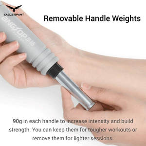 حبل قفز احترافي مع ثقالات وزن إضافي ماركة ANGTOP
ANGTOP Weighted Jump Rope – Professional with Extra Handle Weights
