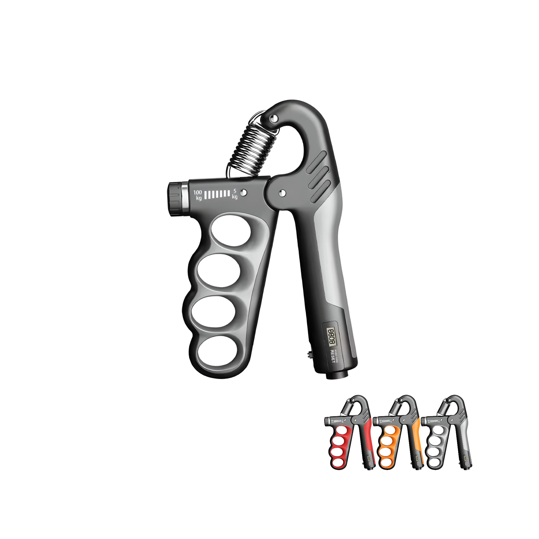  Adjustable Counting Hand Gripper – 5 to 100KG Resistance
 مقبض يد (هاند جريب) احترافي قابل للتعديل مع عداد – من 5 إلى 100 كيلو