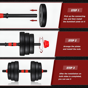 طقم دامبلز وبار قابل للتعديل – وزن إجمالي 20 كيلو
Adjustable Dumbbells & Bar Set – Total Weight 20 kg