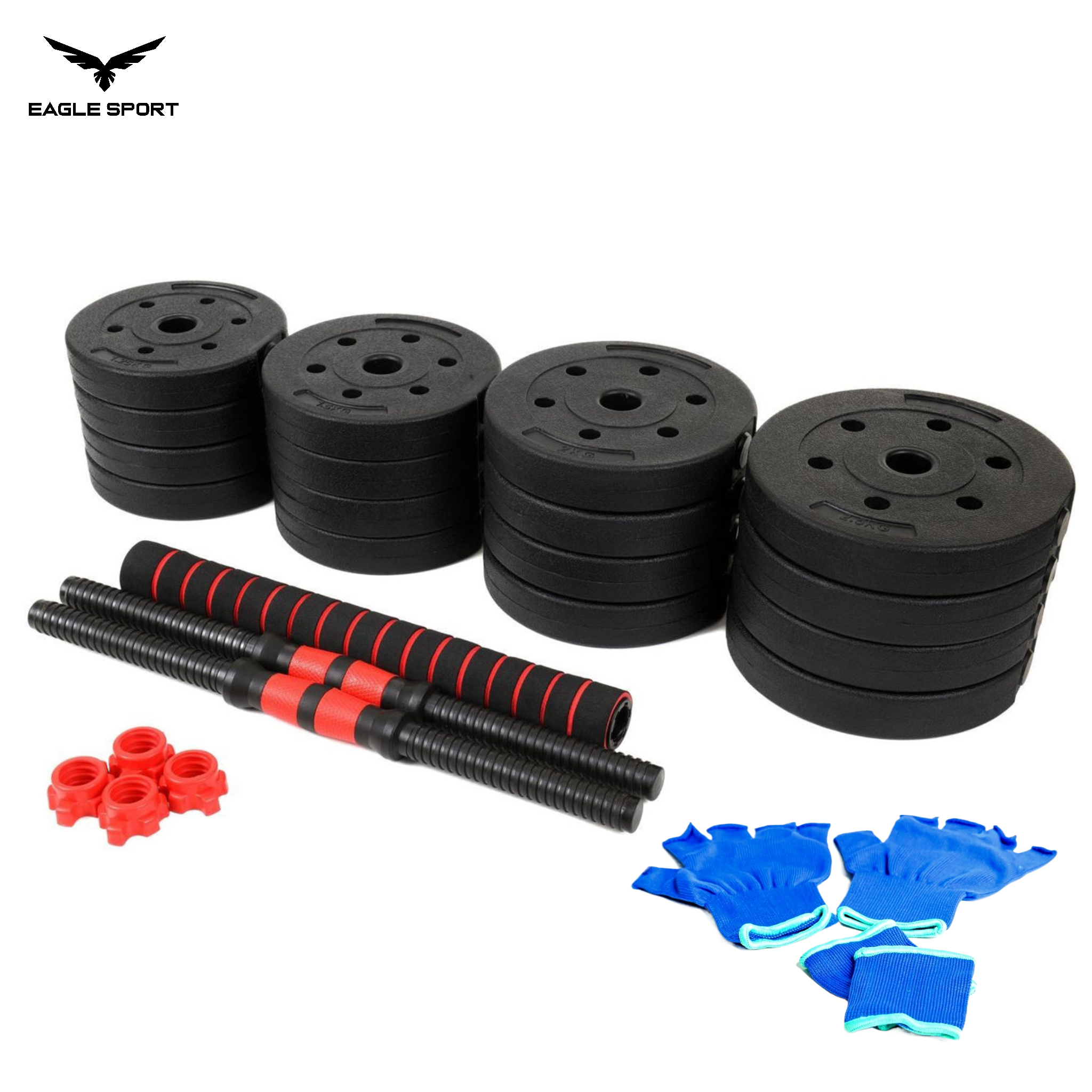 Adjustable Dumbbells & Barbell Set – Total Weight 30 KG
طقم دامبلز وبار قابل للتعديل – وزن إجمالي 30 كيلو