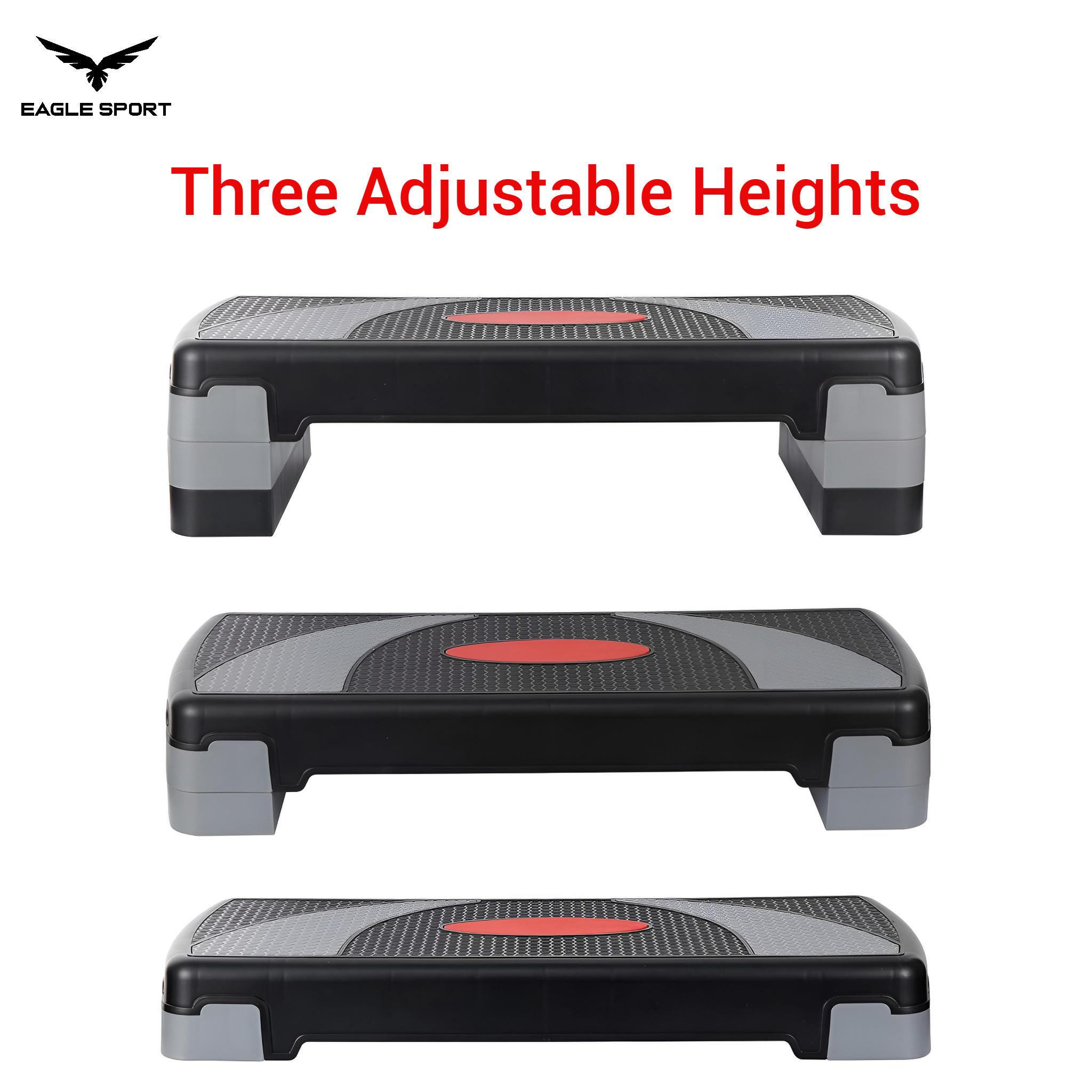 ستيب رياضي كبير الحجم قابل لتعديل الارتفاع – 3 مستويات
Aerobic Step Platform – Adjustable Fitness Stepper (Large Size)