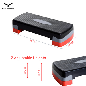 ستيب رياضي متوسط الحجم قابل لتعديل الارتفاع
Aerobic Step Platform – Adjustable Fitness Stepper (Medium Size)
