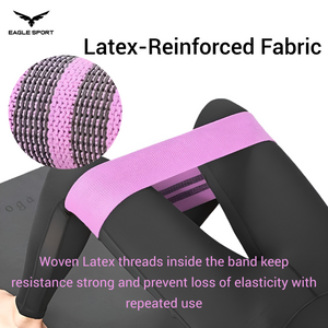 أشرطة المقاومة القماشية (Aolikes) – 3 مستويات مقاومة – تصميم مانع للانزلاق مع حقيبة حمل
Aolikes Fabric Resistance Bands – 3 Levels of Resistance – Non-Slip Design with Carrying Bag
