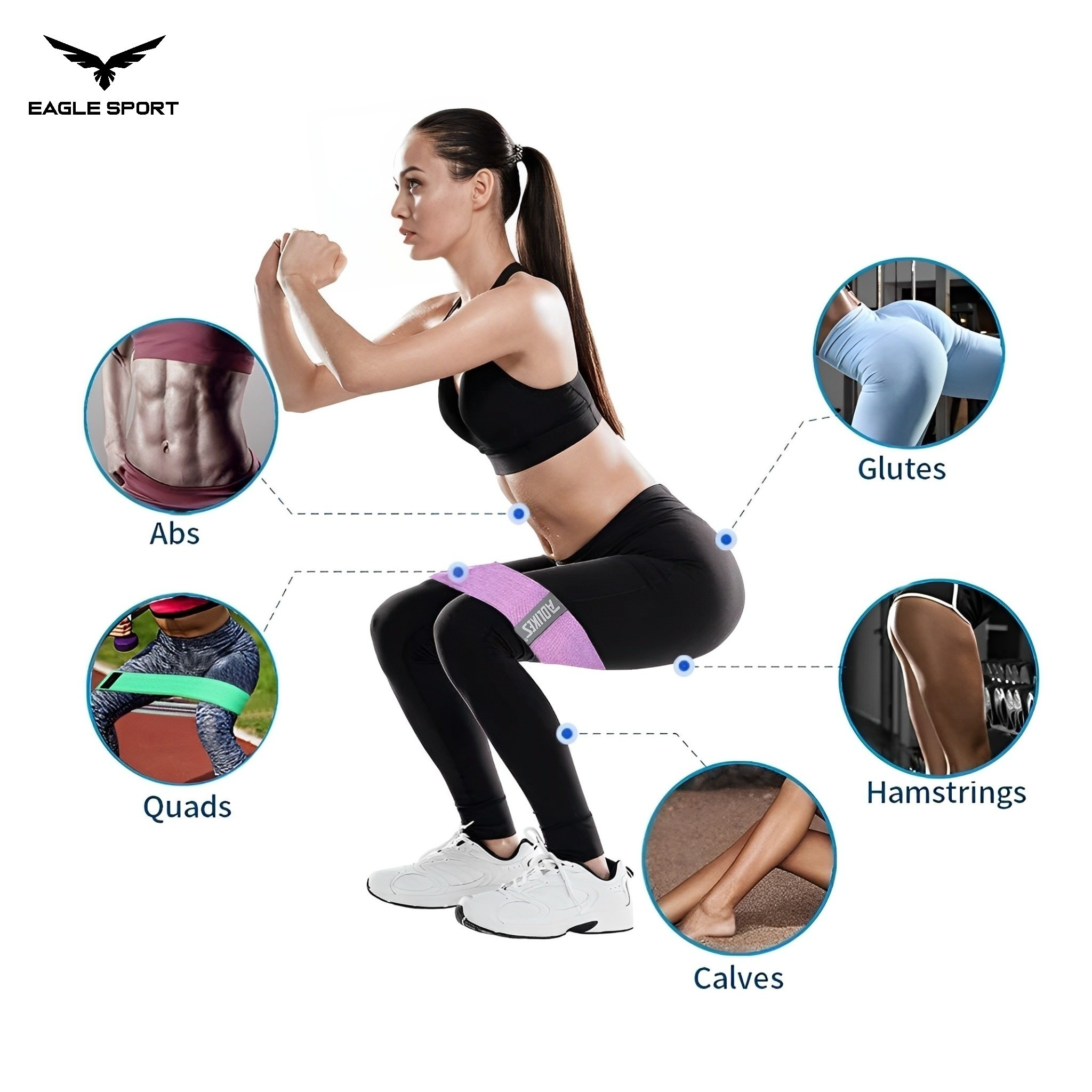 أشرطة المقاومة القماشية (Aolikes) – 3 مستويات مقاومة – تصميم مانع للانزلاق مع حقيبة حمل
Aolikes Fabric Resistance Bands – 3 Levels of Resistance – Non-Slip Design with Carrying Bag