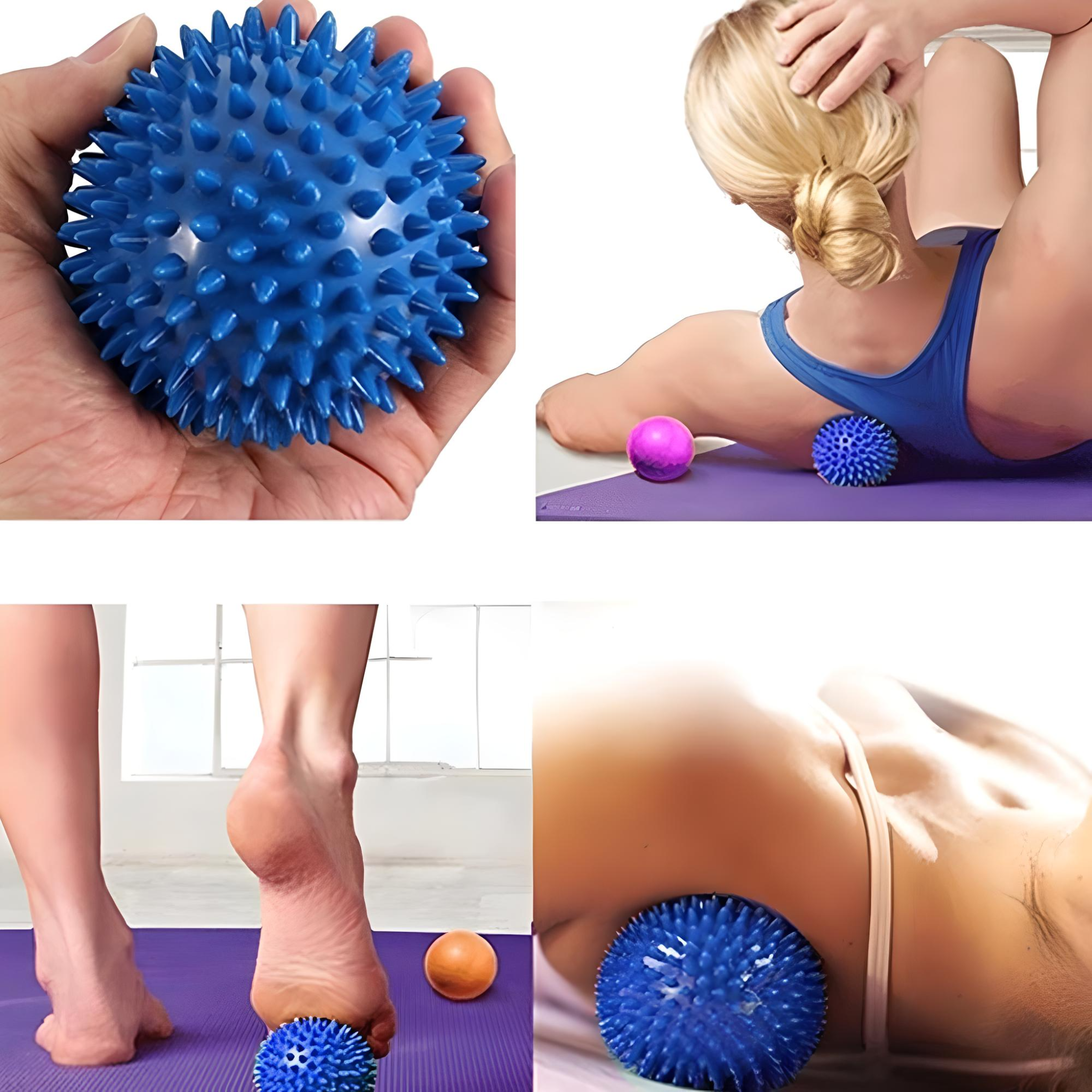 كرة تدليك قوية بتصميم نقطي محفّز – مقاس 6.5 سم
 Deep Tissue Massage Ball – 6.5cm Size
