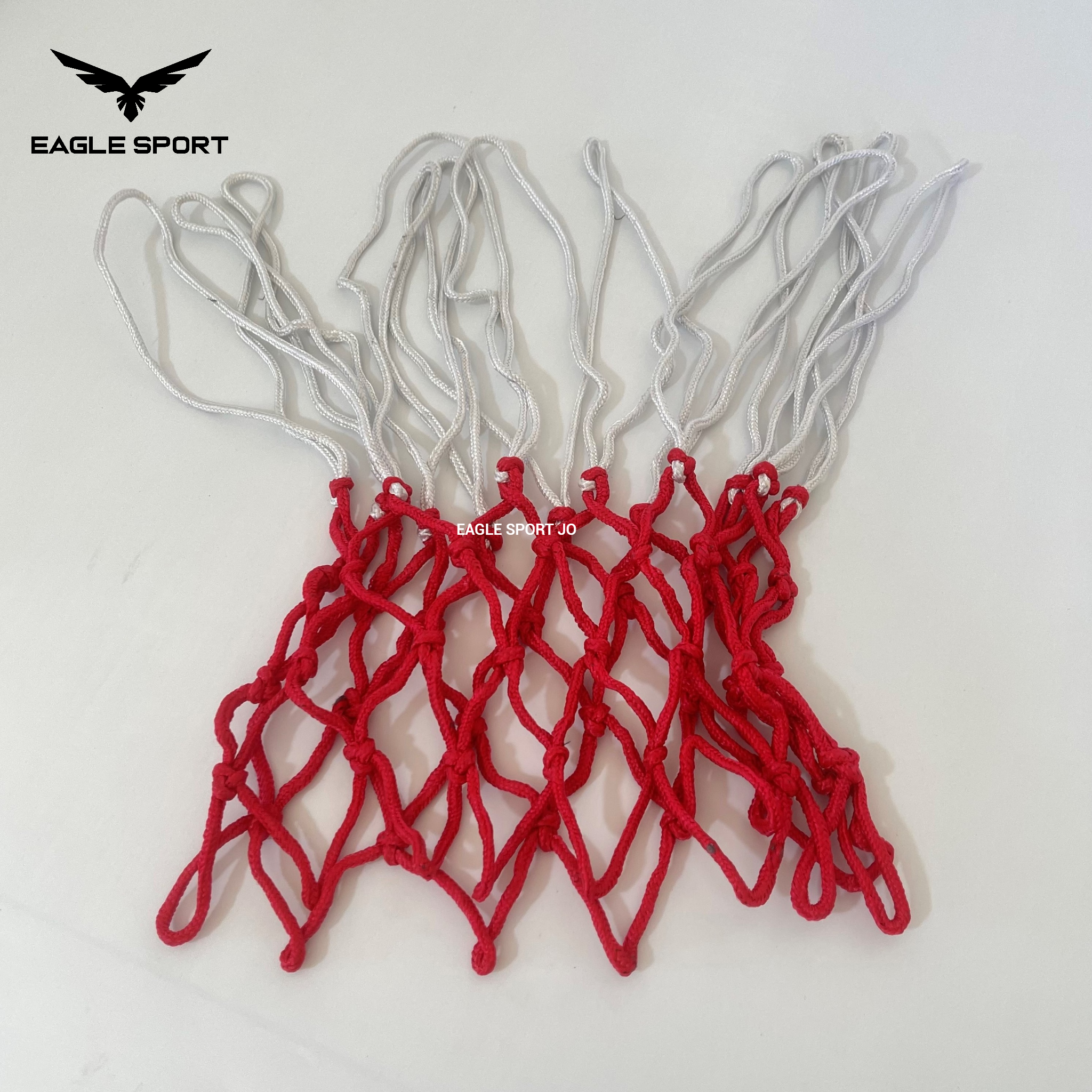  شبكة كرة سلة قوية – لون أحمر وأبيض
Durable Basketball Net – Red & White