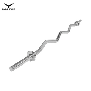 EZ Curl Barbell 120cm Chrome with Spin Lock Collars – Multiple Grips & Better Control
بار متعرّج (بار أعوج) كروم بطول 120 سم مع أقفال تثبيت – قبضات متعددة وتحكم أفضل