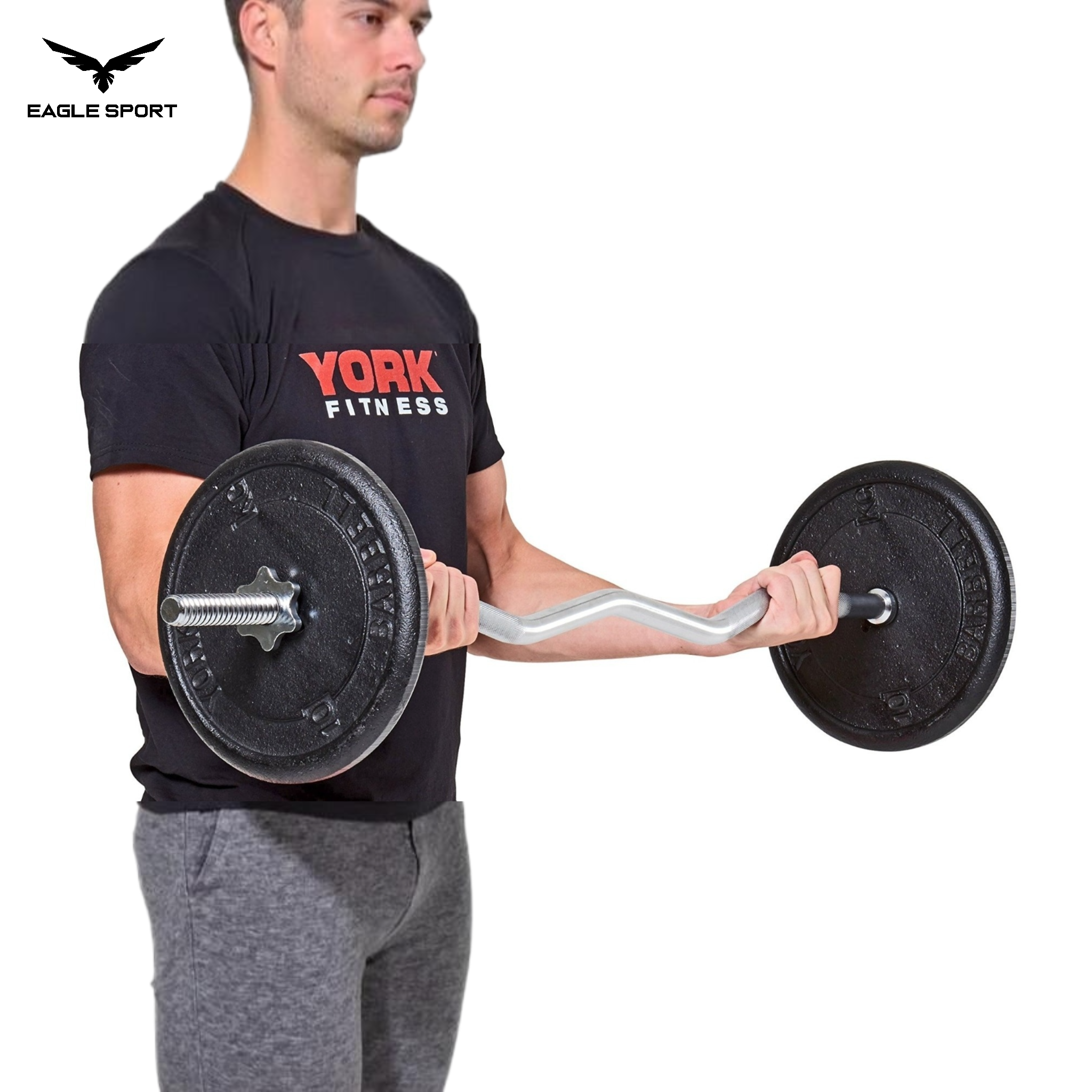 EZ Curl Barbell 120cm Chrome with Spin Lock Collars – Multiple Grips & Better Control
بار متعرّج (بار أعوج) كروم بطول 120 سم مع أقفال تثبيت – قبضات متعددة وتحكم أفضل