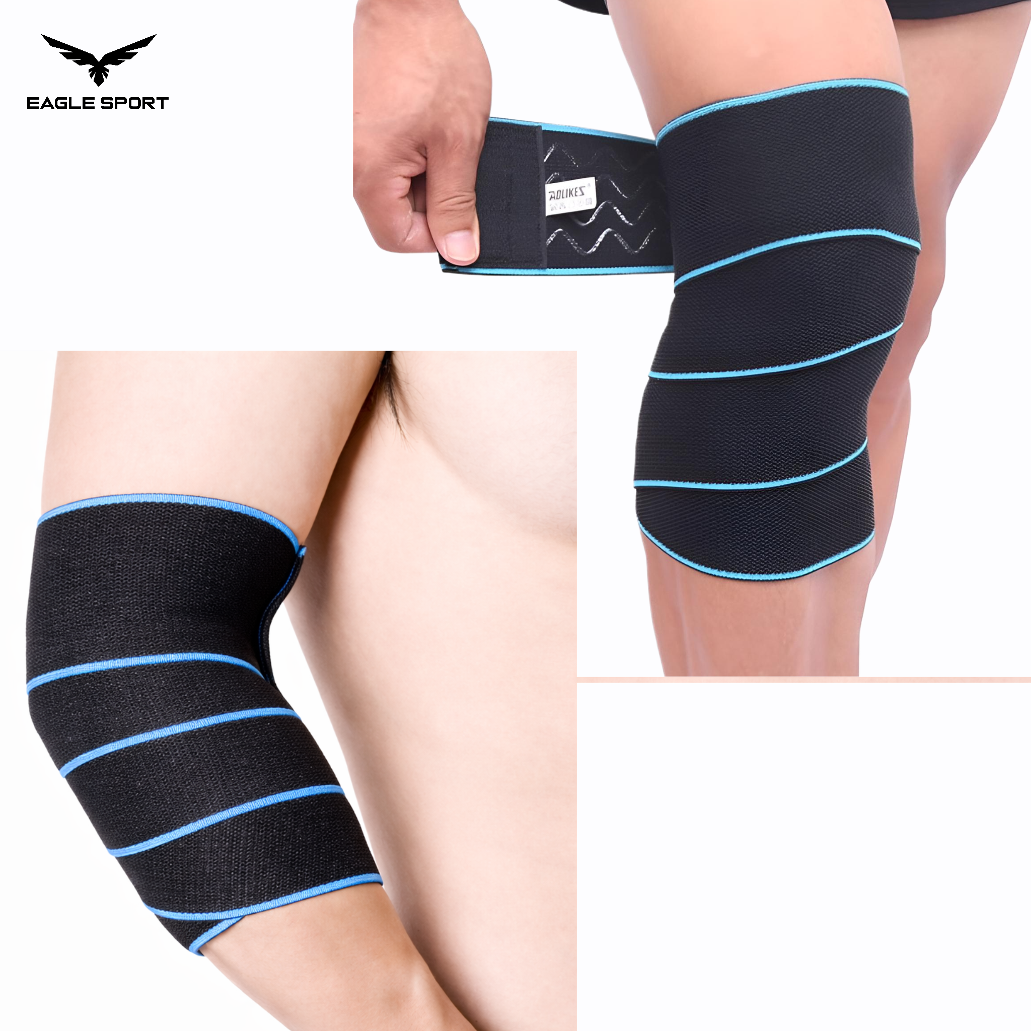 Elbow & Knee Support Wraps (Pair) – AOLIKES
أربطة دعم الكوع والركبة (زوج) – AOLIKES