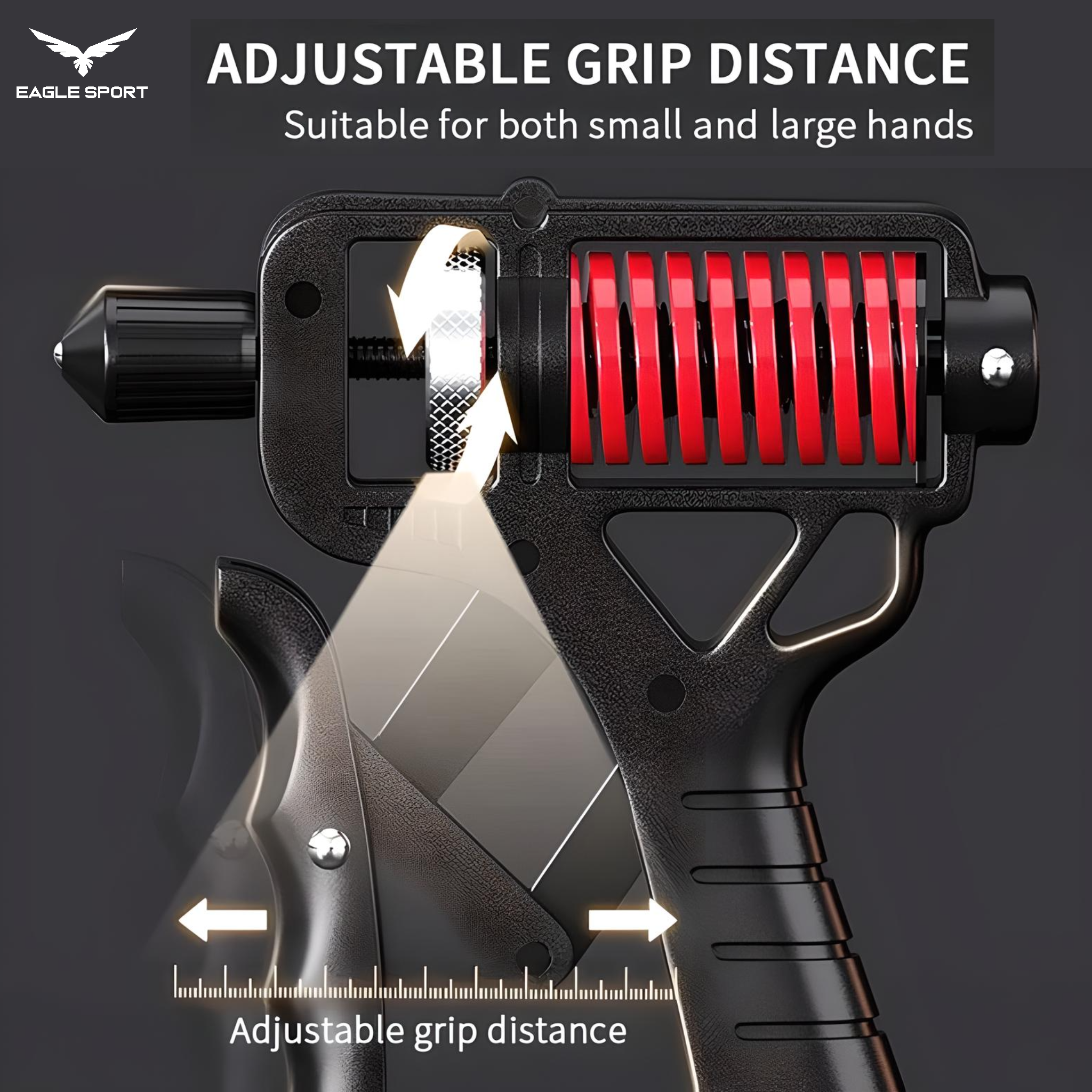 مقبض يد (هاند جريب) احترافي قابل للتعديل مع عداد – من 5 إلى 165 كيلو
Adjustable Hand Grip with Counter – 5 to 165kg