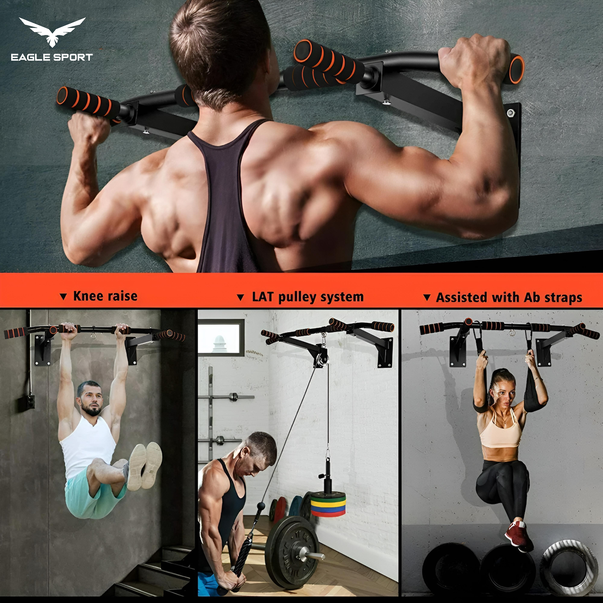 عقلة حائط ايرون جيم IRON GYM - أصلية
IRON GYM Wall Mounted Pull Up Bar – Original Heavy Duty