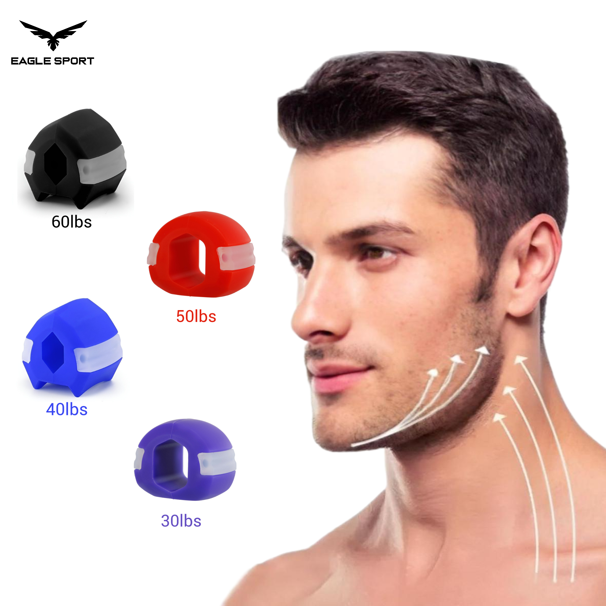 Jaw Exerciser Resistance Set – 4 Pieces
مجموعة تمارين الفك متعددة المقاومات – 4 قطع