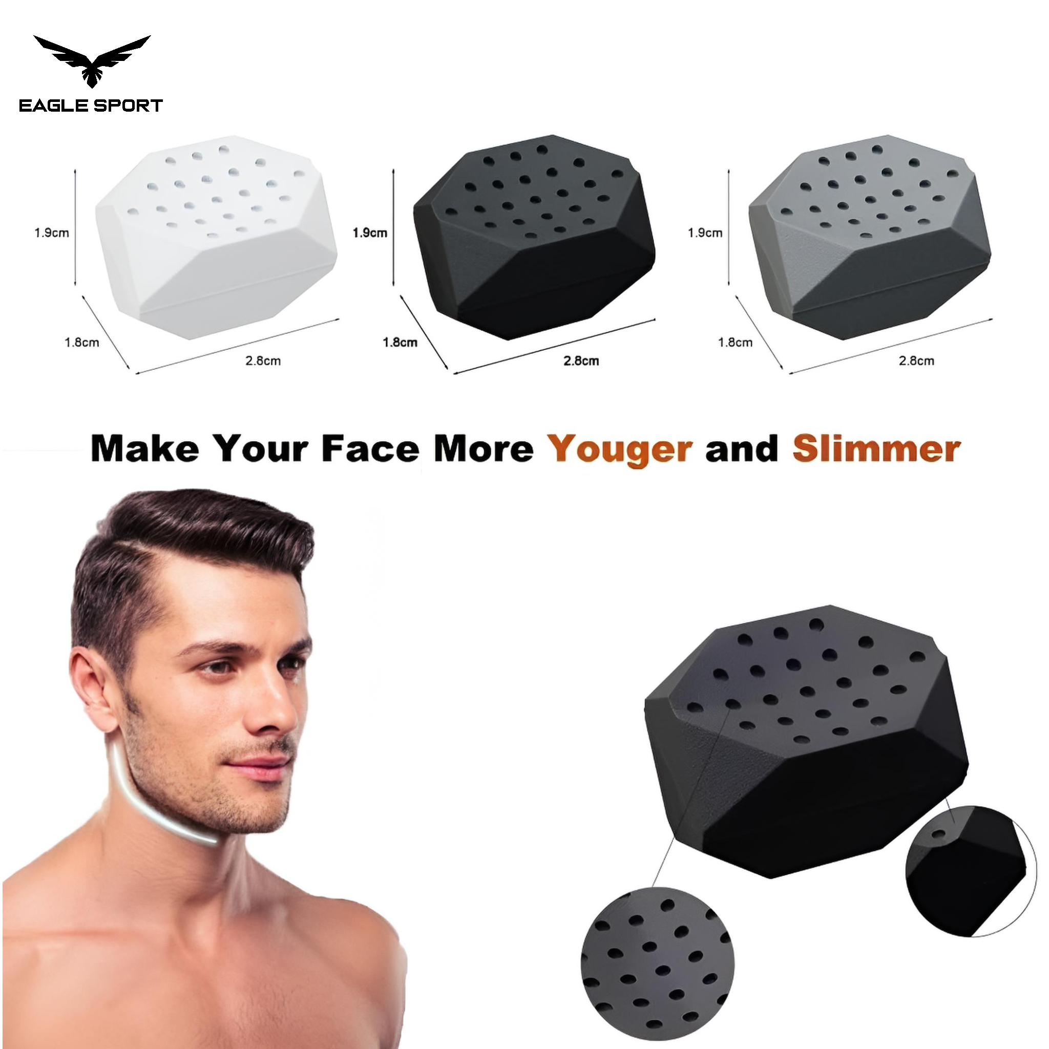 مجموعة تمارين الفك للأسنان الخلفية (الطواحين) – شكل مطوّر – 3 مستويات مقاومة (6 قطع)
Jawline Trainer for Back Teeth (Molars) – Advanced Shape – 3 Resistance Levels (6 Pieces)