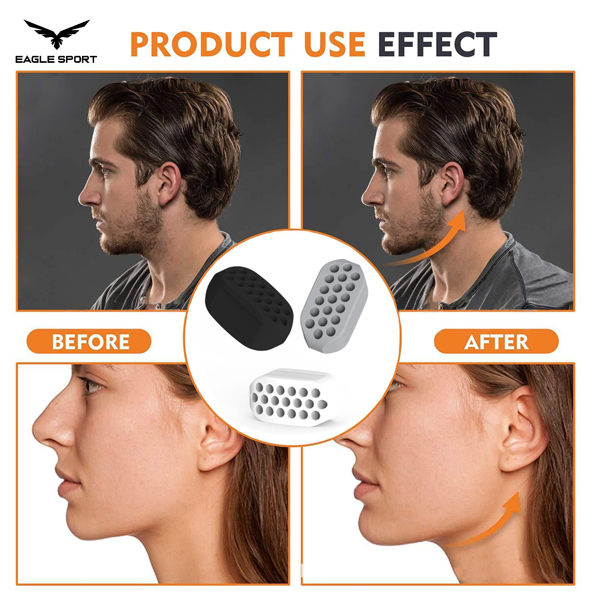 مجموعة تمارين الفك للاستخدام على الأسنان الخلفية (الطواحين) – 3 مستويات مقاومة (6 قطع)
Jawline Training Set for Molar Teeth Use – 3 Resistance Levels (6 Pieces)