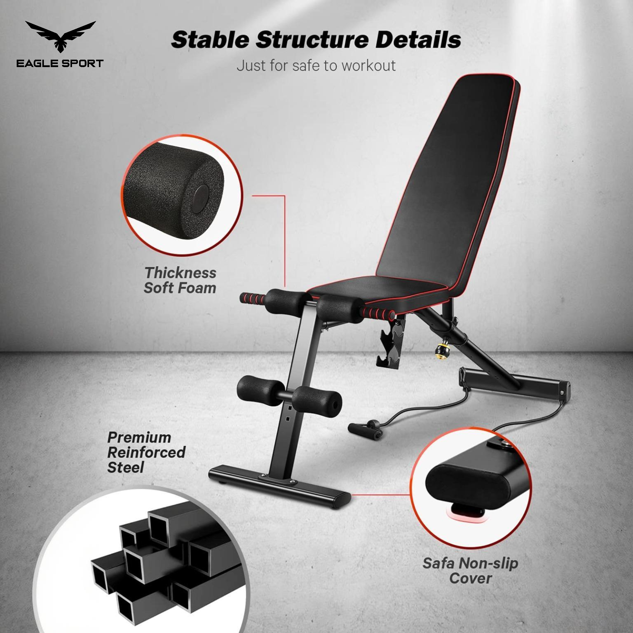 بنش تمارين احترافي متعدد الوضعيات مع حبال مقاومة ودامبلز – تحمّل حتى 360 كيلو | MAXKARE
MAXKARE Professional Adjustable Workout Bench with Dumbbells & Resistance Bands
