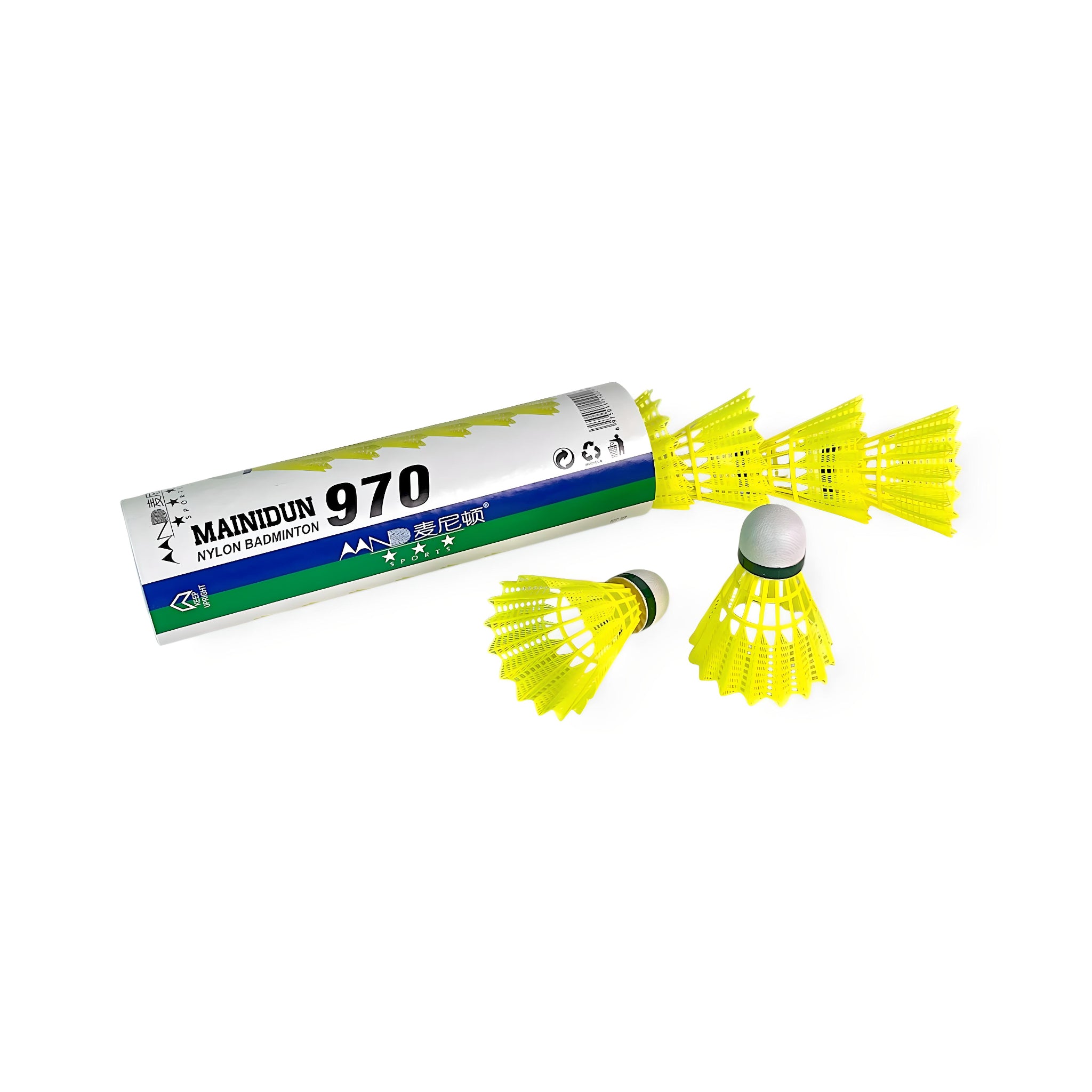 كرة الريشة (بادمنتون) MAINIDUN 970 – طقم 6 قطع
Mainidun 970 (Badminton) Shuttlecock – Pack of 6