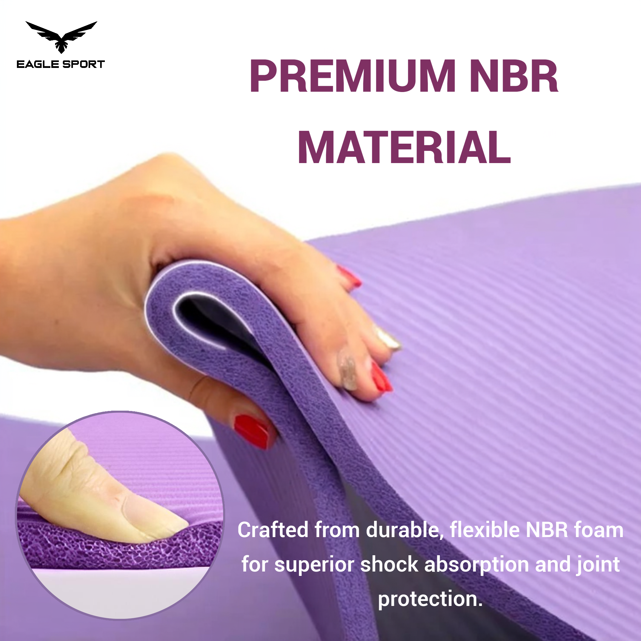 فرشة يوغا من مادة الـ NBR الماصة للصدمات – سماكة 1 سم
NBR Yoga Mat – Shock Absorbing & Non-Slip (Thickness 1 cm)