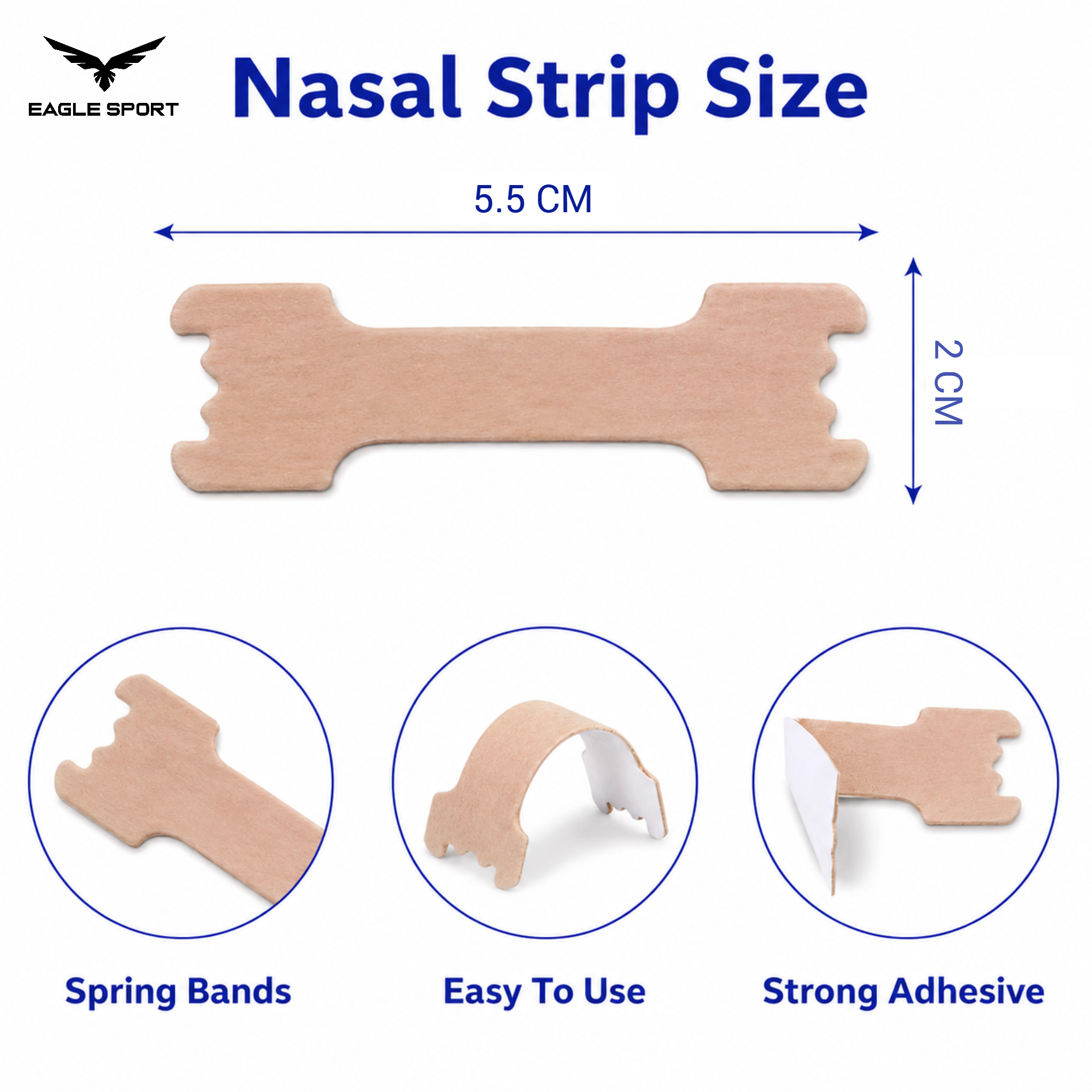 Nasal Strips for Better Breathing & Snoring Relief – 5 PCS
شرائط الأنف لتحسين التنفس وتقليل الشخير – 5 قطع