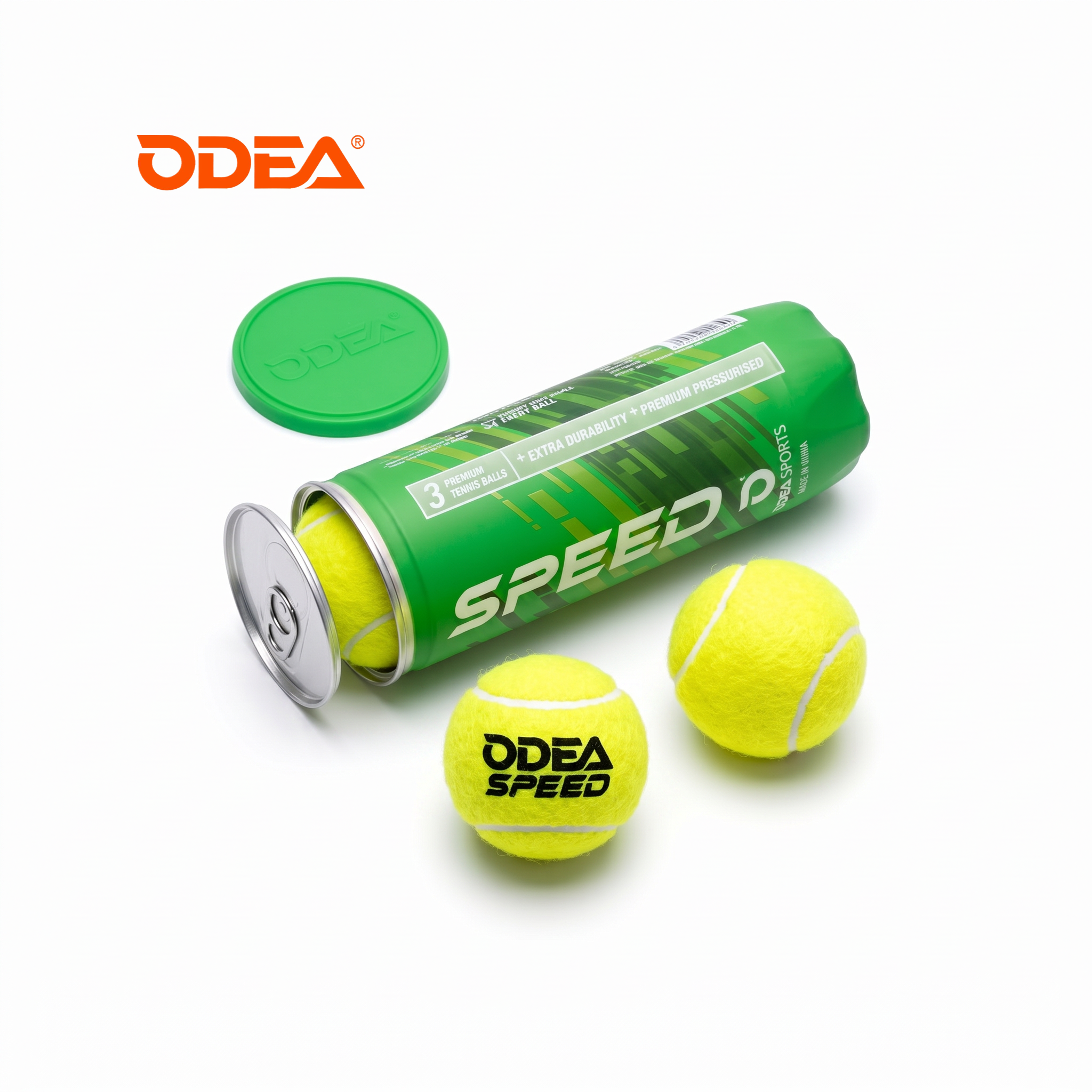 ODEA Speed Tennis Balls – 3 Ball Can
علبة كرات تنس أرضي ODEA Speed – 3 كرات (Tennis Balls)
