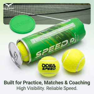 ODEA Speed Tennis Balls – 3 Ball Can
علبة كرات تنس أرضي ODEA Speed – 3 كرات (Tennis Balls)