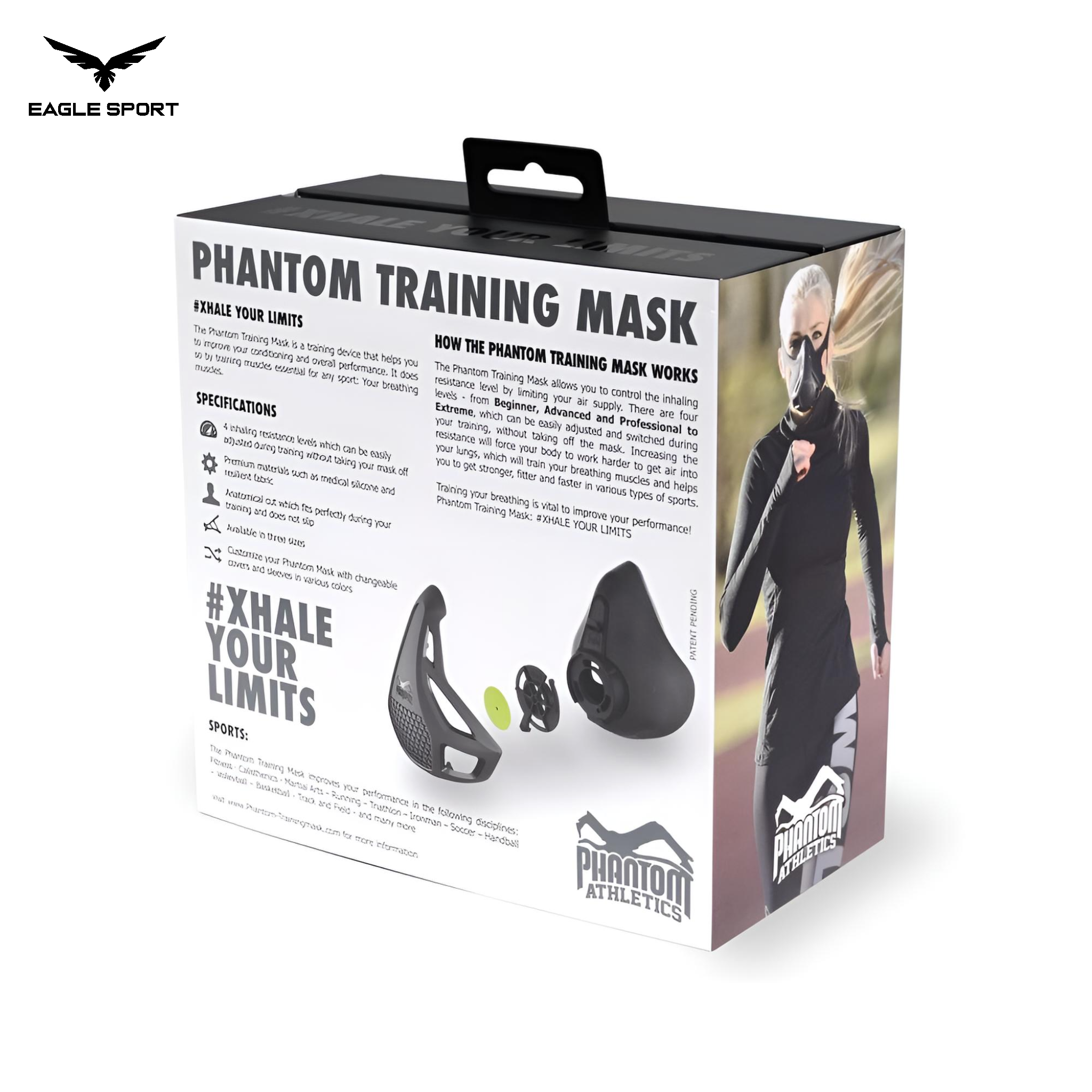قناع التدريب فانتوم الأصلي – جهاز تدريب عضلات التنفس الاحترافي (PRS)
Original Phantom Training Mask – Professional Respiratory Muscle Training Device (PRS)