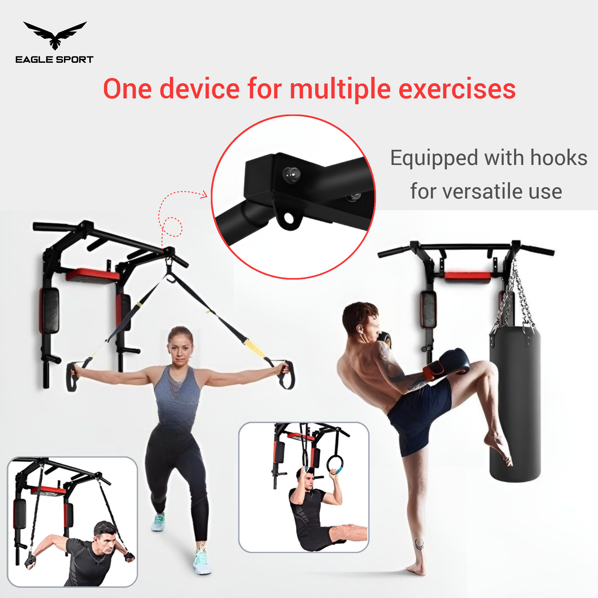Original Wall Mounted Pull Up & Dip Bar – Multi-Functional, Heavy Duty
عقلة حائط ومتوازي أصلية – متعددة الاستخدامات بجودة عالية التحمل