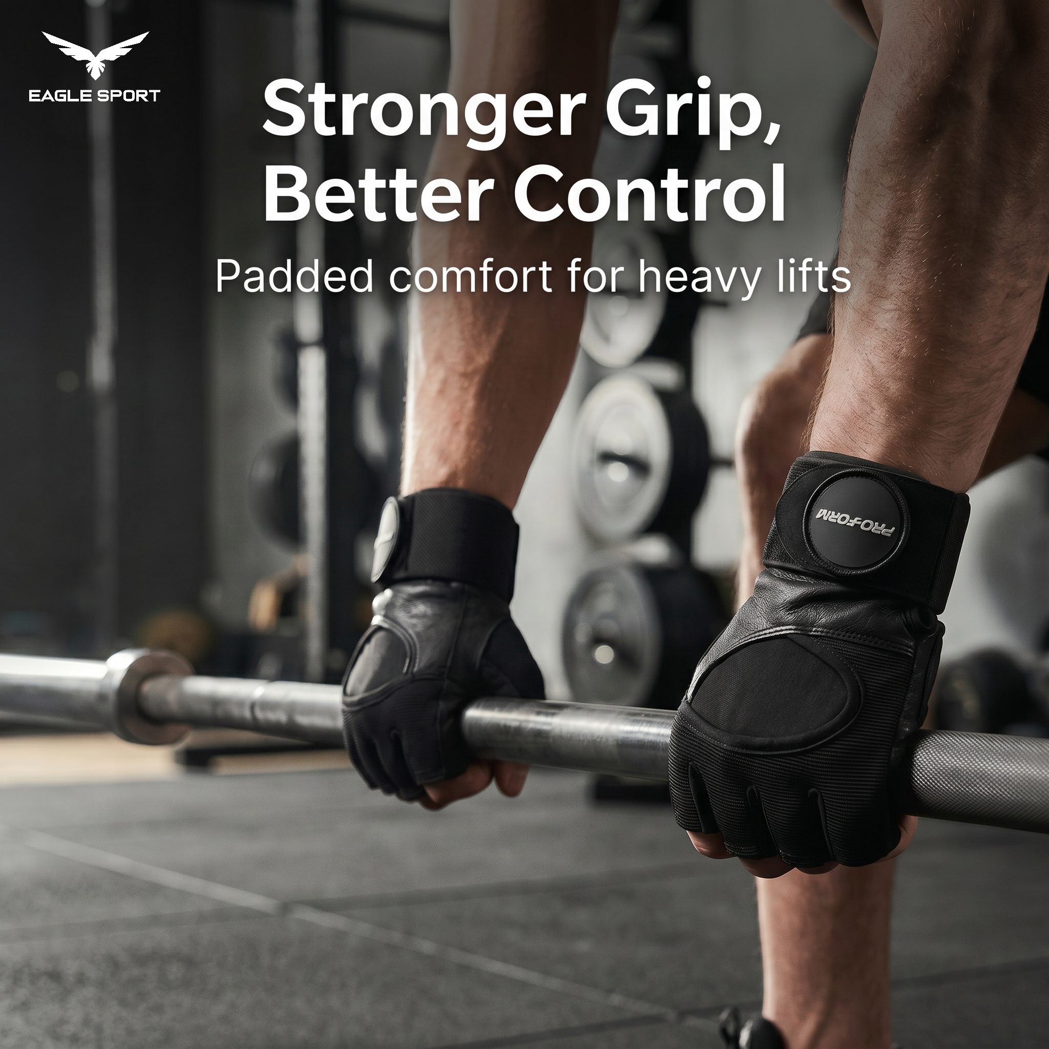 EAGLE-SPORT-JO-PRO-FORM Weightlifting Gloves for Men with Wrist Support – Stronger Grip & Better Protection
قفازات رفع الأثقال PRO-FORM للشباب (رجال) مع دعم للمعصم – ثبات، حماية وتحكم أقوى