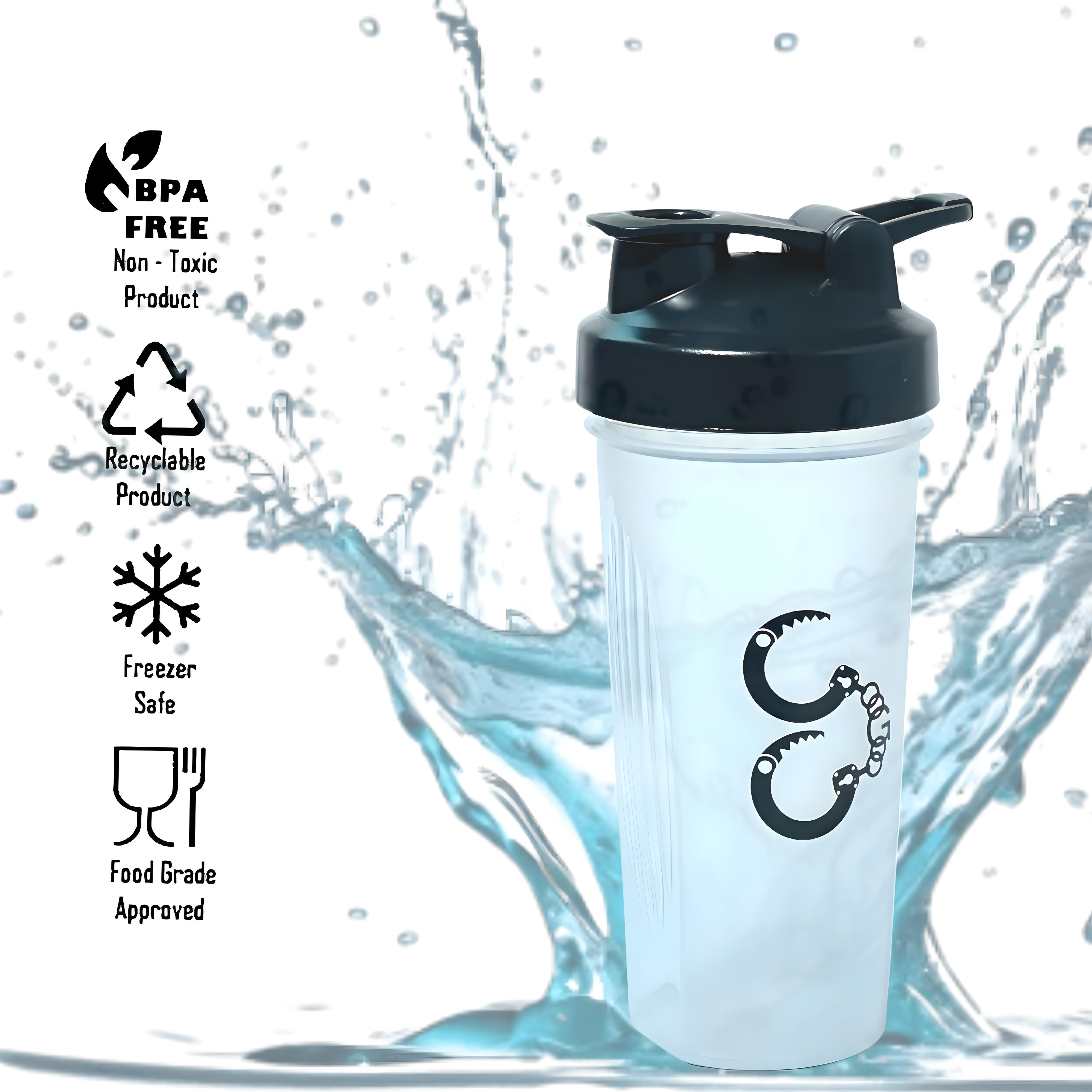  Premium Fitness Shaker Bottle – 600ml
 شيكر رياضي بتصميم مميز – سعة 600 مل