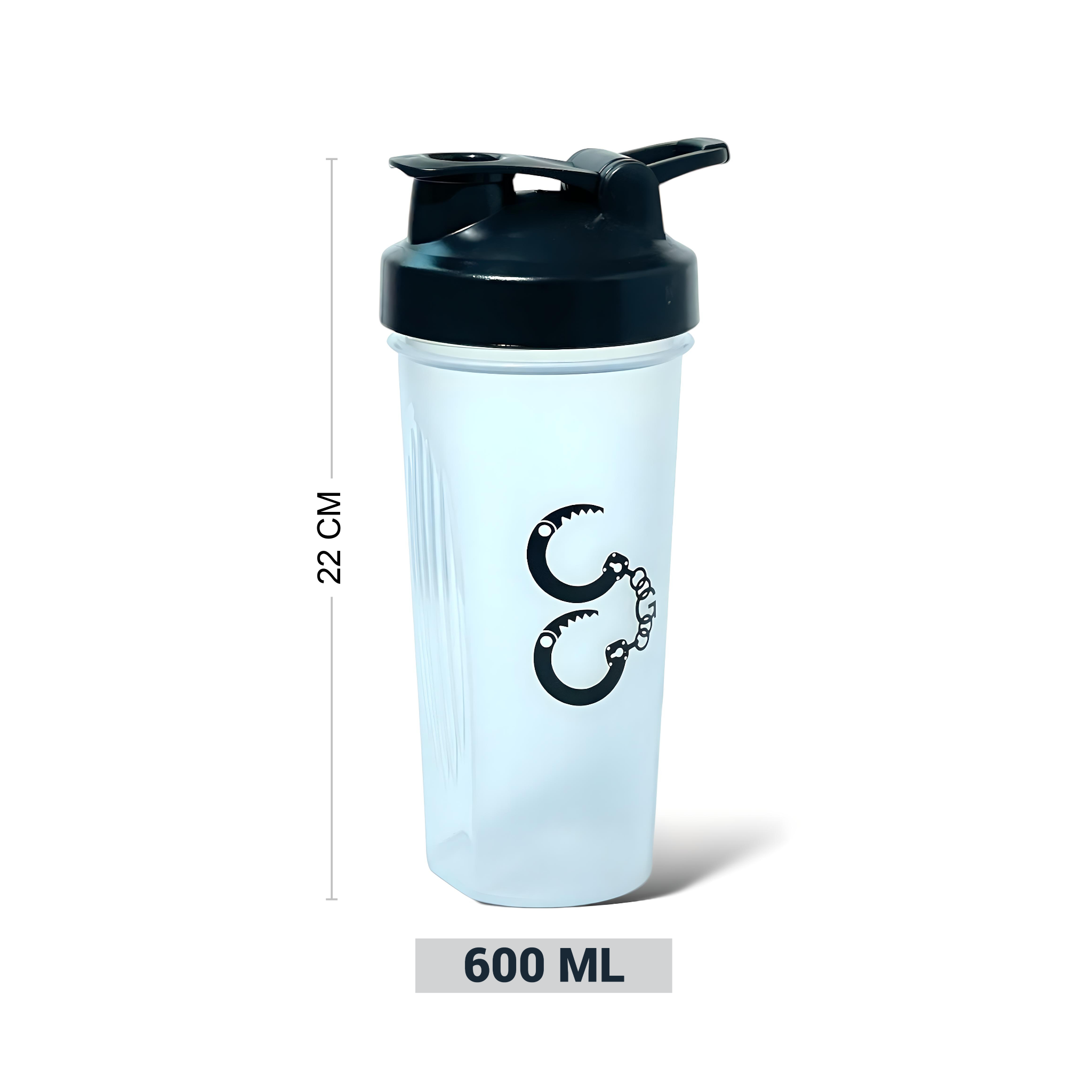  Premium Fitness Shaker Bottle – 600ml
 شيكر رياضي بتصميم مميز – سعة 600 مل