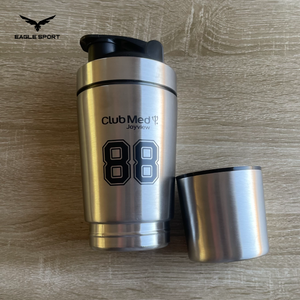 شيكر احترافي ستانلس ستيل – سعة 591 مل + حافظة 200 مل
Pro Stainless Steel Shaker – 591ml + 200ml Storage