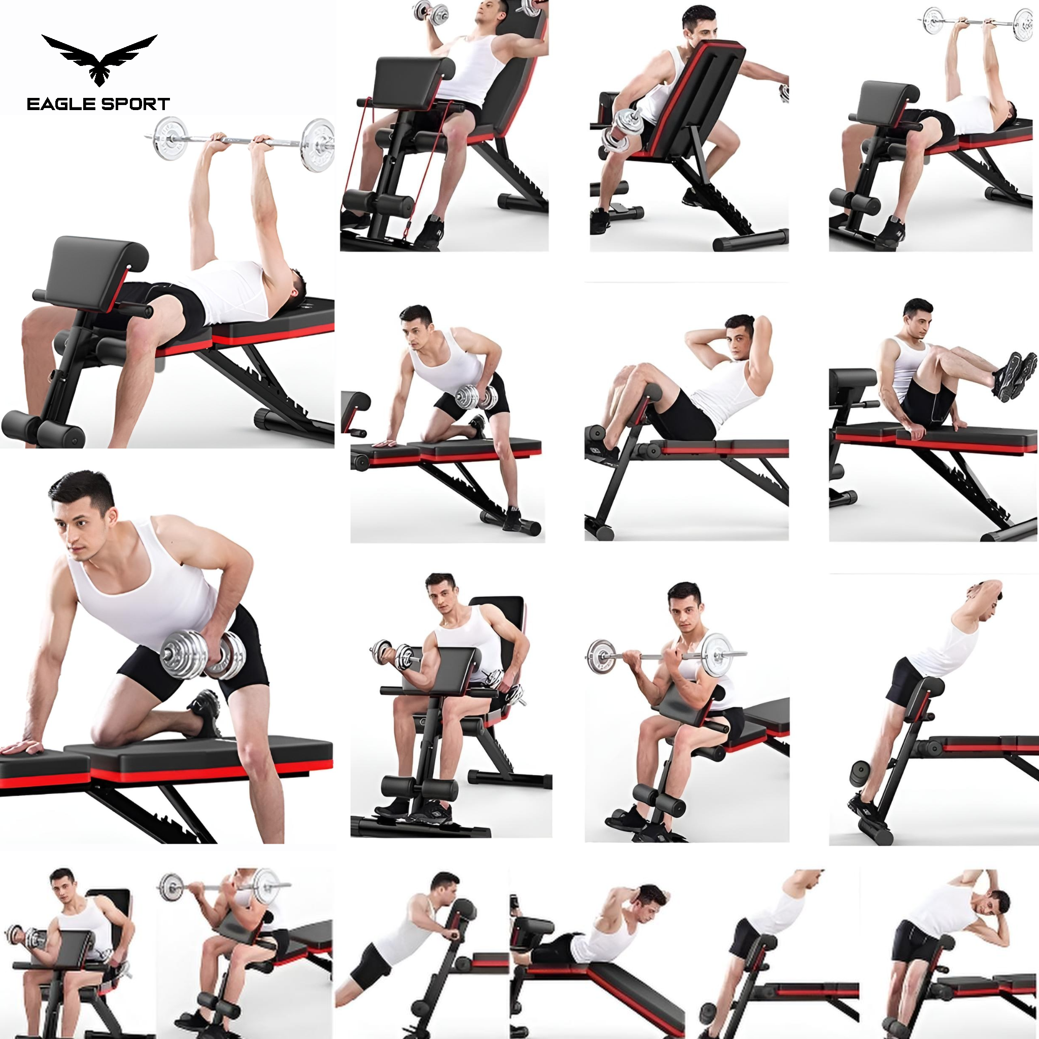 Professional Adjustable Multi-Function Workout Bench with Resistance Bands – Supports up to 200 kg
بنش تمارين احترافي متعدد الوظائف قابل للتعديل مع حبال مقاومة – تحمّل حتى 200 كيلو