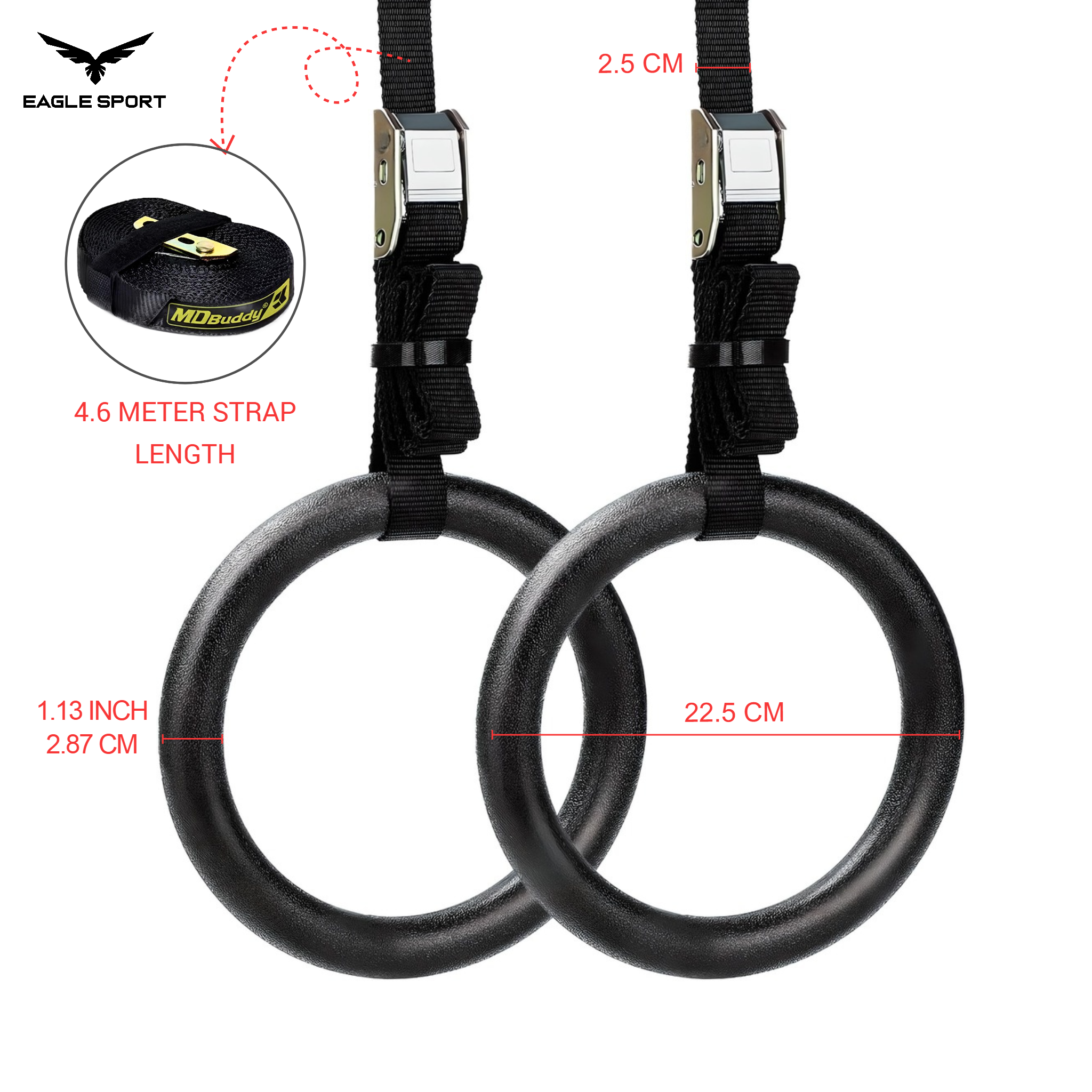 حلقات جمباز احترافية MD Buddy – مزيج خشب البيرش ومواد ABS عالية التحمل
Professional Gymnastic Rings MD Buddy – Birch Wood & Heavy-Duty ABS Material