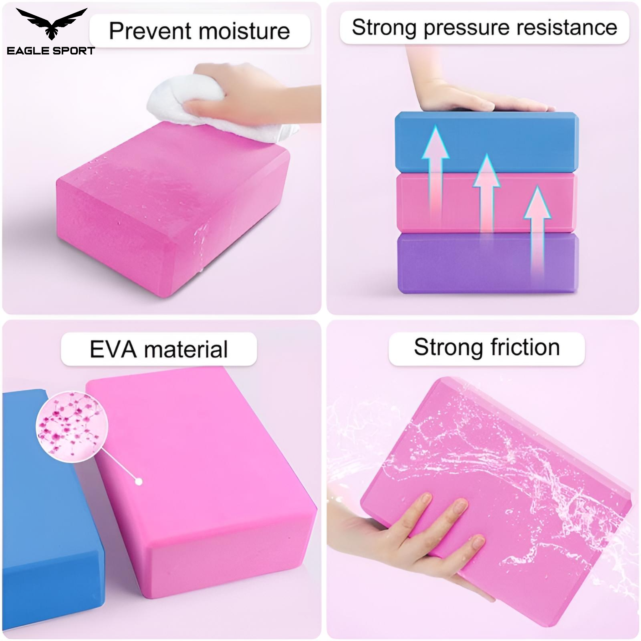 مكعب يوغا احترافي (بلوك يوغا) – EVA عالي الجودة – قطعة واحدة (متوفر بعدة ألوان)
Professional Yoga Block – High-Density EVA – Single Piece (Available in Multiple Colors)

